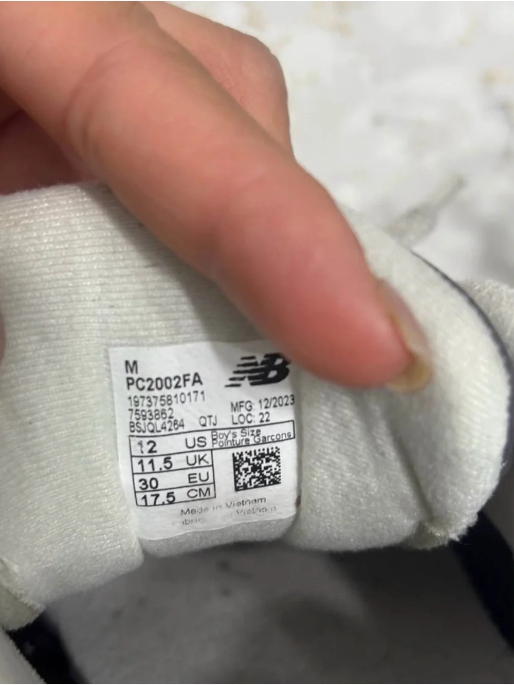 New Balance 2002R Kids Beige and Gray Lace-Up Sneakers
